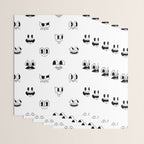 Vintage cartoon mascot face doodle pattern Wrapping Paper Gallery Image 3