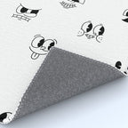 Vintage cartoon mascot face doodle pattern Rug Gallery Image 4