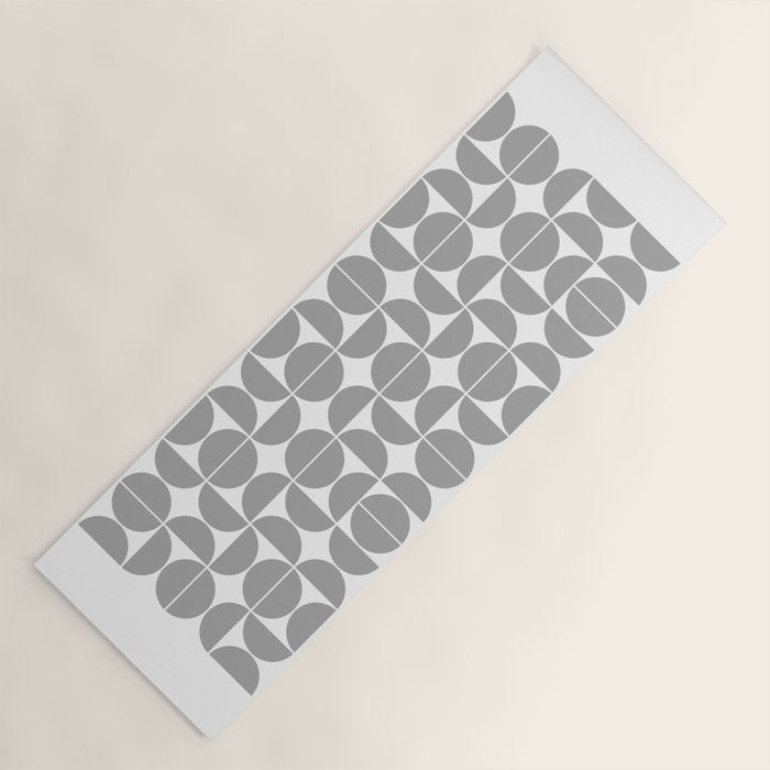 Mid Century Modern Geometric 04 Grey Yoga Mat Gallery Image 1