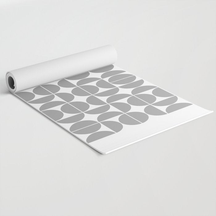 Mid Century Modern Geometric 04 Grey Yoga Mat Gallery Image 2
