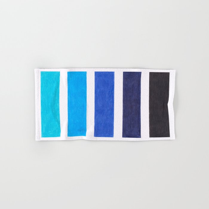 Colorful Blue Stripe Pattern Bath Towel Gallery Image 1