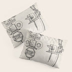 Railroad Crossing Patent - Train Crossing Art - Antique Pillow Sham Gallery Image 3