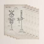 Railroad Crossing Patent - Train Crossing Art - Antique Wrapping Paper Gallery Image 3