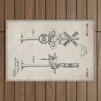 Railroad Crossing Patent - Train Crossing Art - Antique Outdoor Rug Gallery Image 1