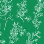 Botanical Cottage Floral Pattern in Kelly Green and White Coffee Mug Gallery Image 2