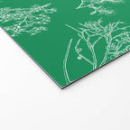 Botanical Cottage Floral Pattern in Kelly Green and White Welcome Mat Gallery Image 2