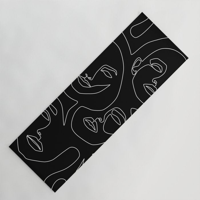 Faces in Dark Yoga Mat Gallery Image 1