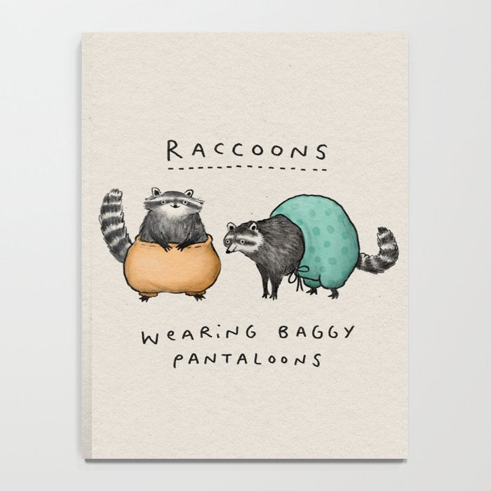 Raccoons Wearing Baggy Pantaloons Notebook Gallery Image 4