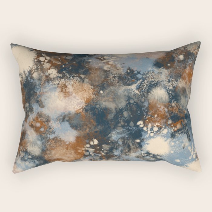 Earth watercolor splashes 2 Rectangular Pillow Gallery Image 1