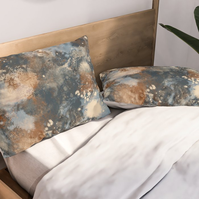 Earth watercolor splashes 2 Pillow Sham Gallery Image 2