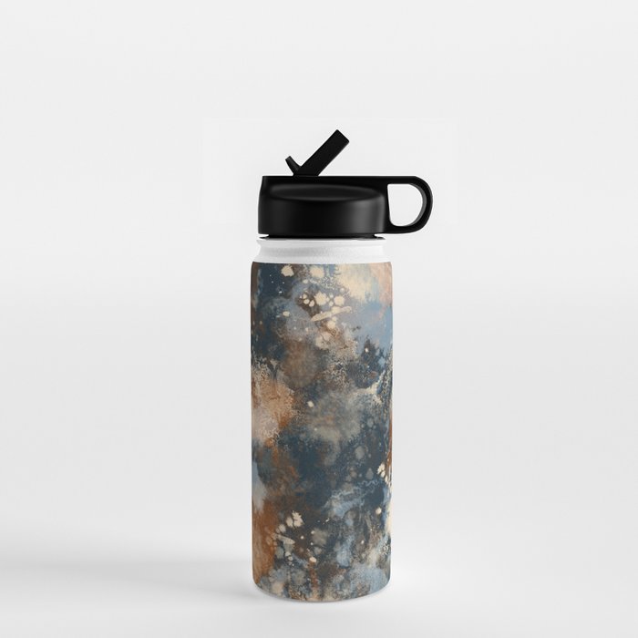 Earth watercolor splashes 2 Water Bottle Gallery Image 1