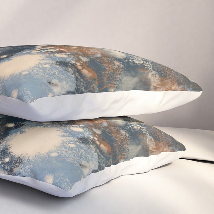 Earth watercolor splashes 2 Pillow Sham Gallery Image 3