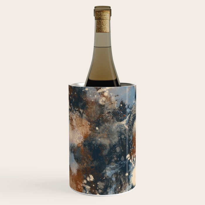Earth watercolor splashes 2 Wine Chiller Gallery Image 1