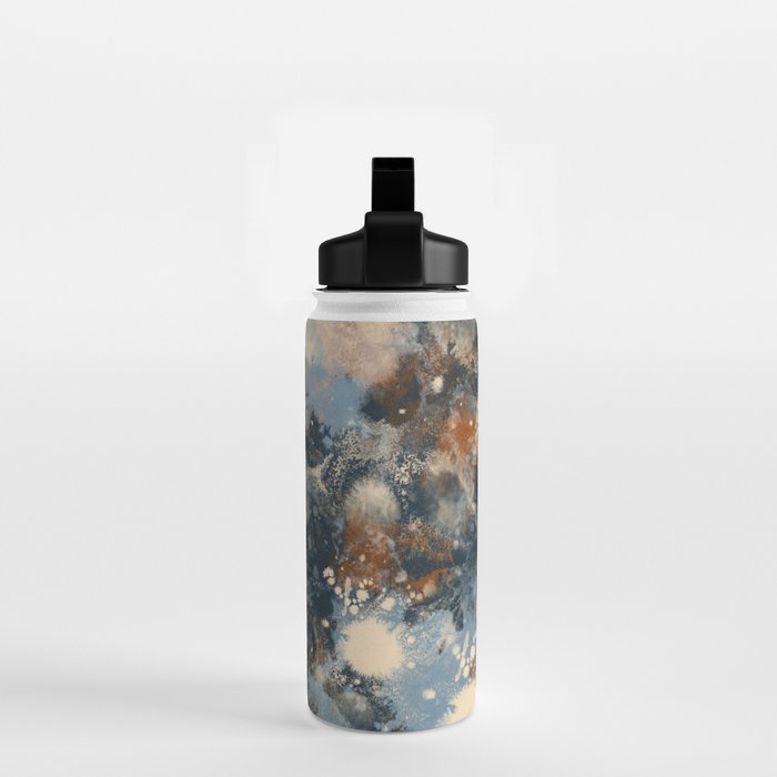 Earth watercolor splashes 2 Water Bottle Gallery Image 2