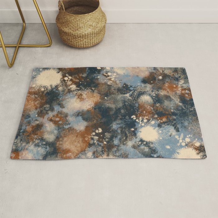 Earth watercolor splashes 2 Rug Gallery Image 1