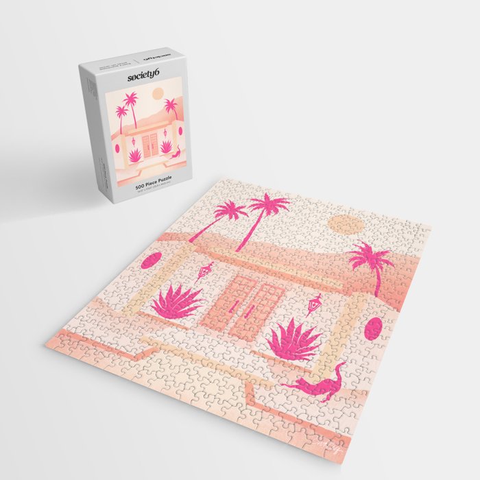 Palm Springs Home - Pink OmbrÃ© Jigsaw Puzzle Gallery Image 2