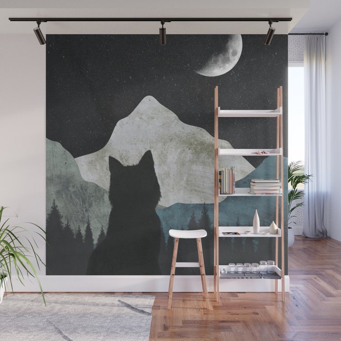 Black Cat 2 Wall Mural Gallery Image 1