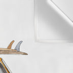 Old Yellow surf car Wall Tapestry Gallery Image 3