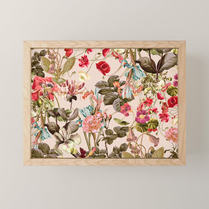 Vintage Summer Garden Mini Art Print Gallery Image 1