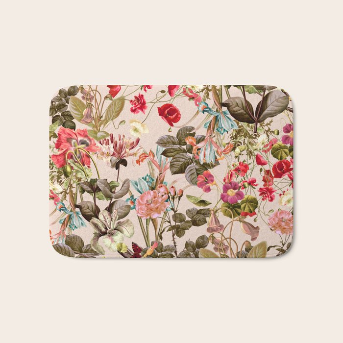 Vintage Summer Garden Bath Mat Gallery Image 1