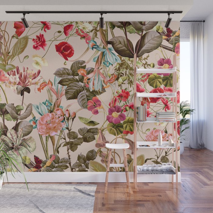Vintage Summer Garden Wall Mural Gallery Image 1