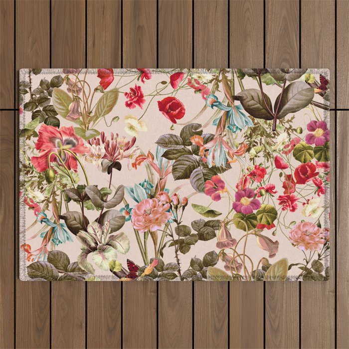 Vintage Summer Garden Outdoor Rug Gallery Image 1