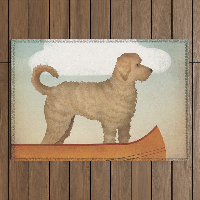 Doodle Goldendoodle Labradoodle Canoe Fowler Outdoor Rug Gallery Image 1