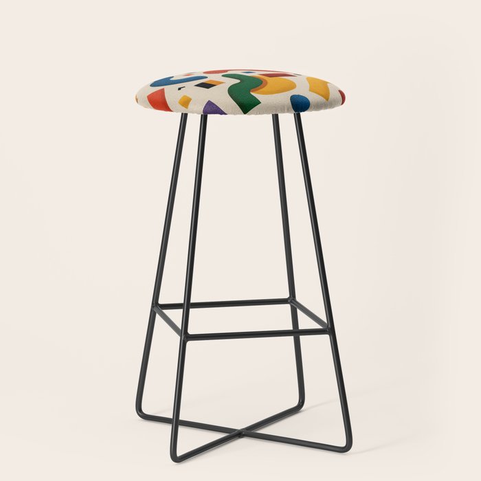 Eclectic Revival Autumn Geometry Stool Gallery Image 1