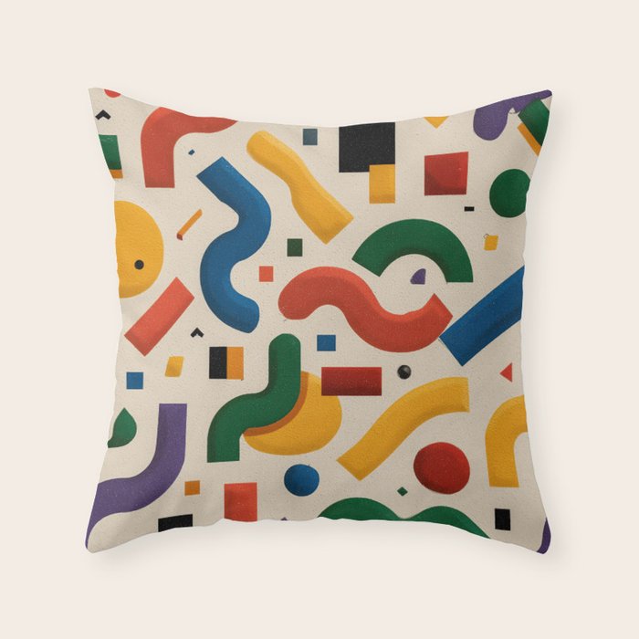 Eclectic Revival Autumn Geometry Throw Pillow Gallery Image 6