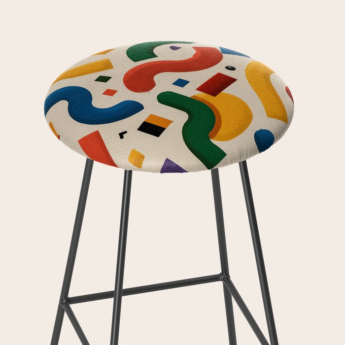 Eclectic Revival Autumn Geometry Stool Gallery Image 2