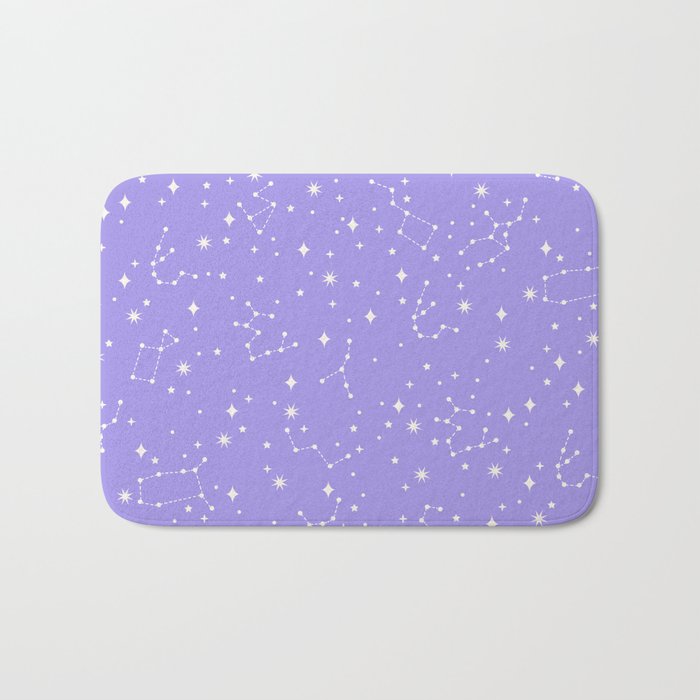 Purple Constellations Bath Mat Gallery Image 1