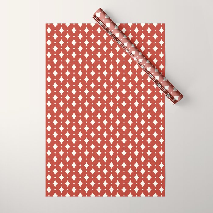 Vintage Stars I Bright Red Wrapping Paper Gallery Image 1