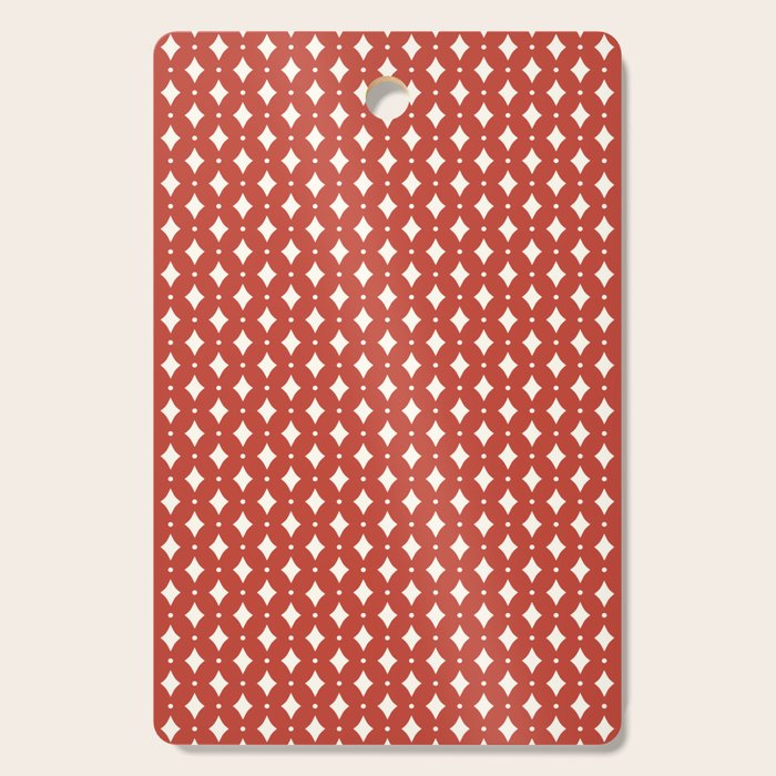 Vintage Stars I Bright Red Cutting Board Gallery Image 1