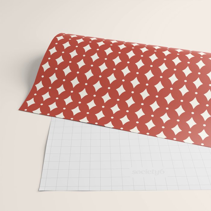 Vintage Stars I Bright Red Wrapping Paper Gallery Image 2