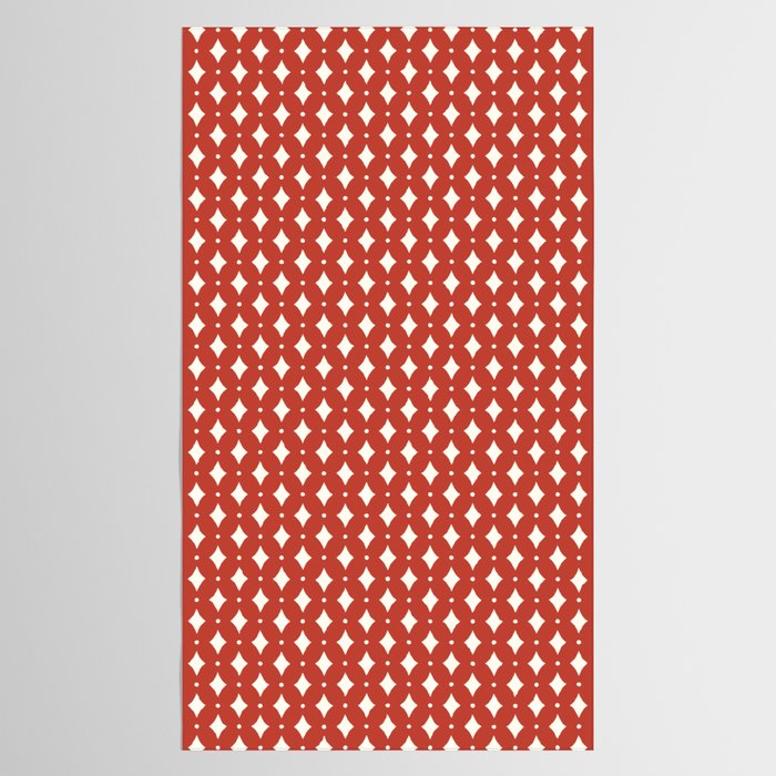 Vintage Stars I Bright Red Tablecloth Gallery Image 2
