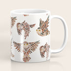 Owls in Flight - Brown Palette Coffee Mug Gallery Image 1