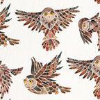Owls in Flight - Brown Palette Coffee Mug Gallery Image 2