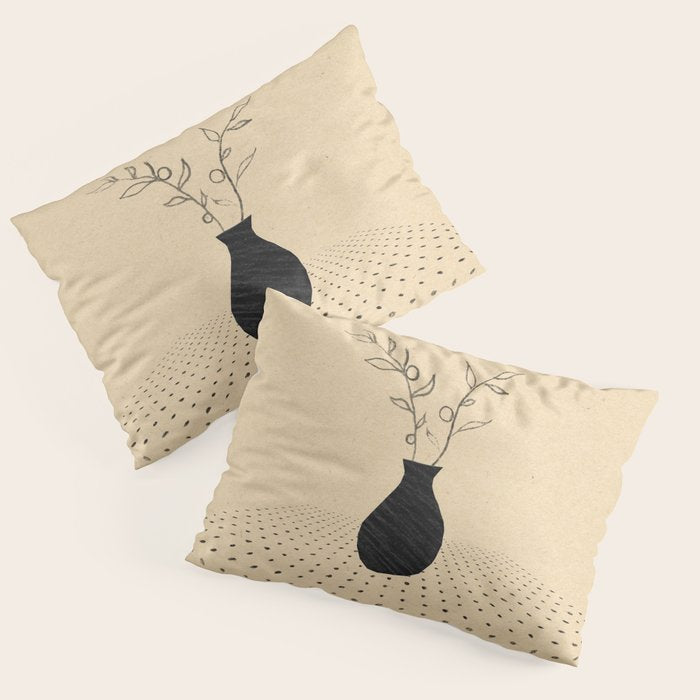 Minimal plant in the vase Pillow Sham Gallery Image 3