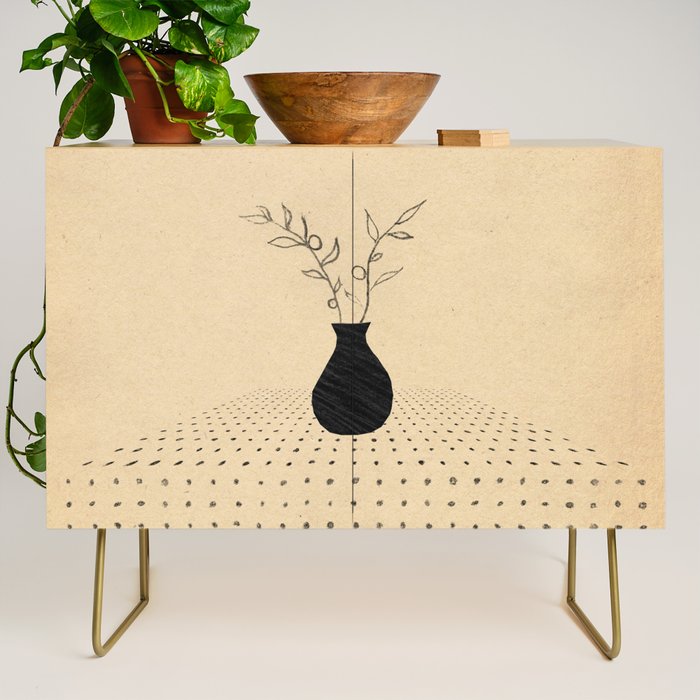 Minimal plant in the vase Credenza Gallery Image 1