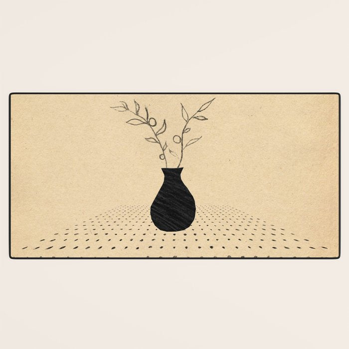 Minimal plant in the vase Desk Mat Gallery Image 3
