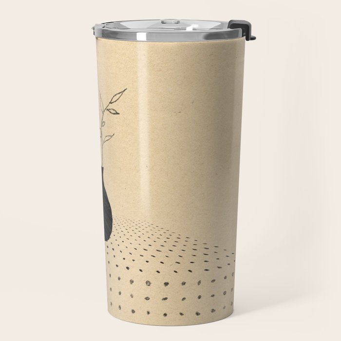 Minimal plant in the vase Travel Mug Gallery Image 2