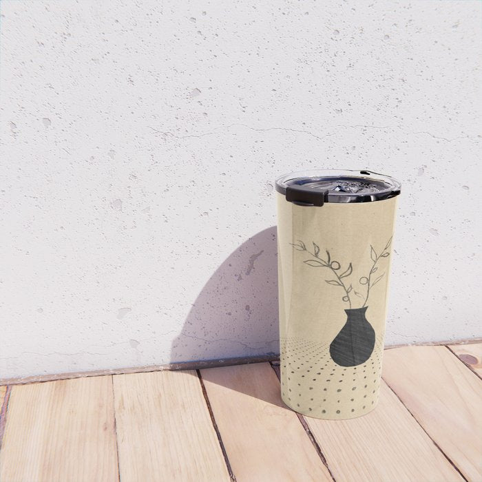 Minimal plant in the vase Travel Mug Gallery Image 4