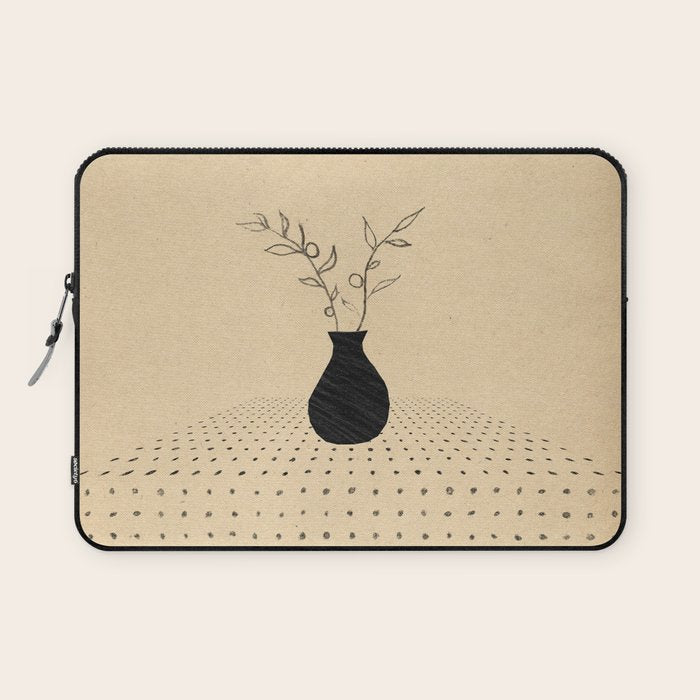 Minimal plant in the vase Laptop Sleeve Gallery Image 1