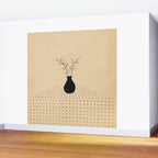 Minimal plant in the vase Wall Mural Gallery Image 2
