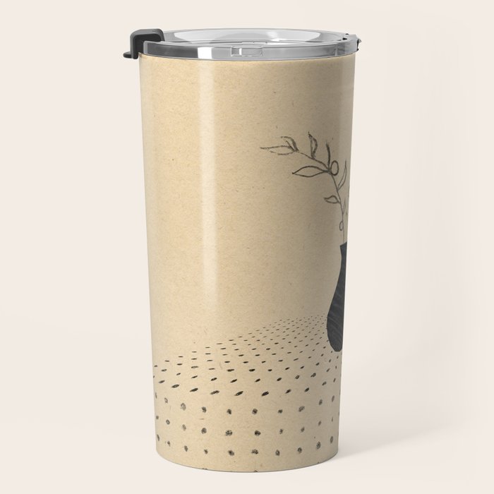 Minimal plant in the vase Travel Mug Gallery Image 3