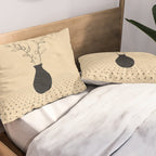 Minimal plant in the vase Pillow Sham Gallery Image 2