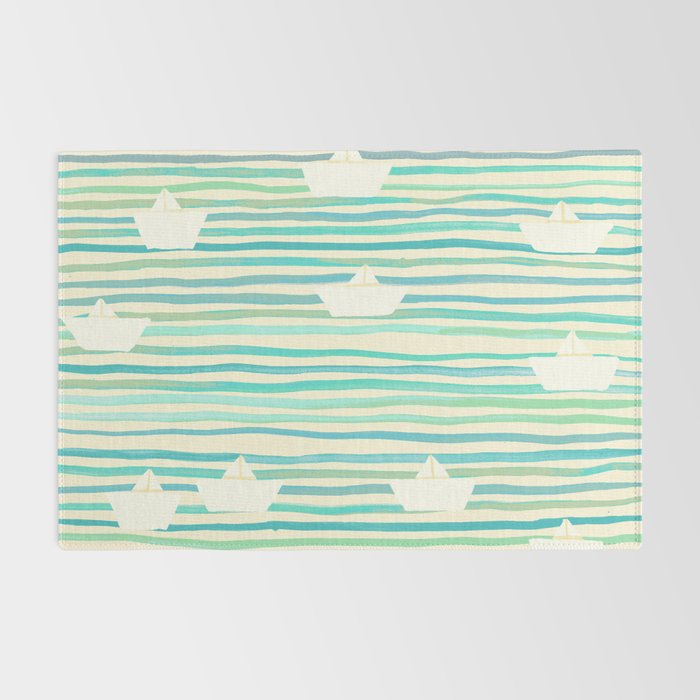 Whimsical Paper Boats Rug Gallery Image 2