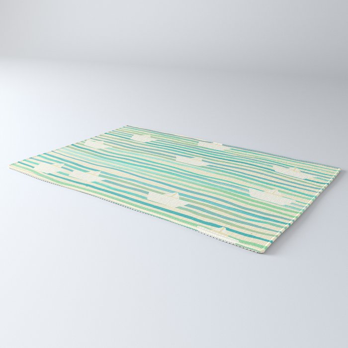 Whimsical Paper Boats Rug Gallery Image 3