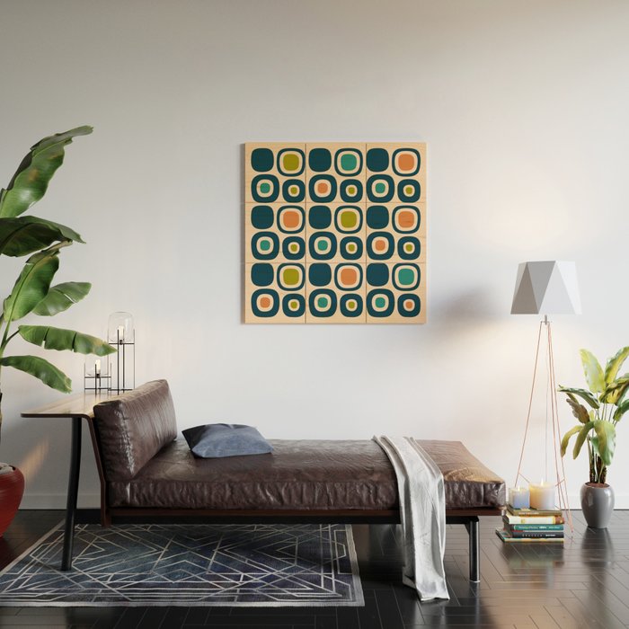 Mid Century Modern Scandinavian Abstract 322 Wood Wall Art Gallery Image 2