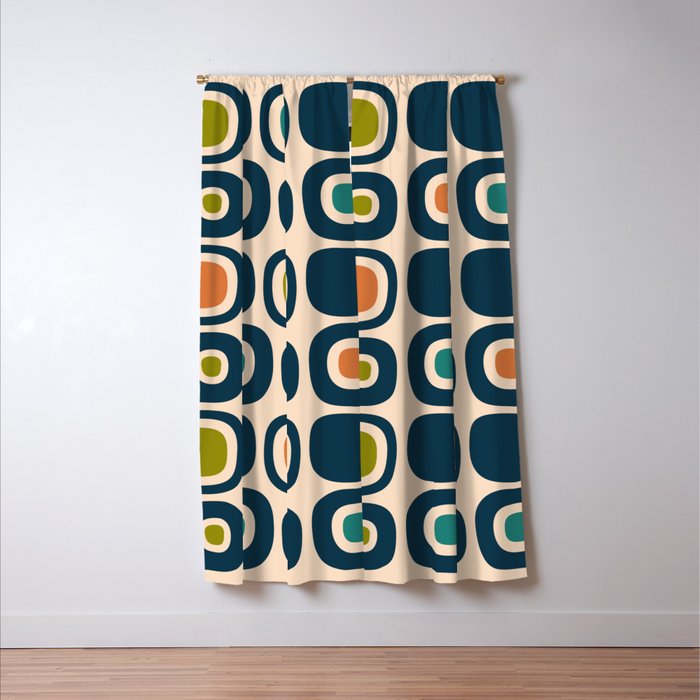Mid Century Modern Scandinavian Abstract 322 Window Curtain Gallery Image 3